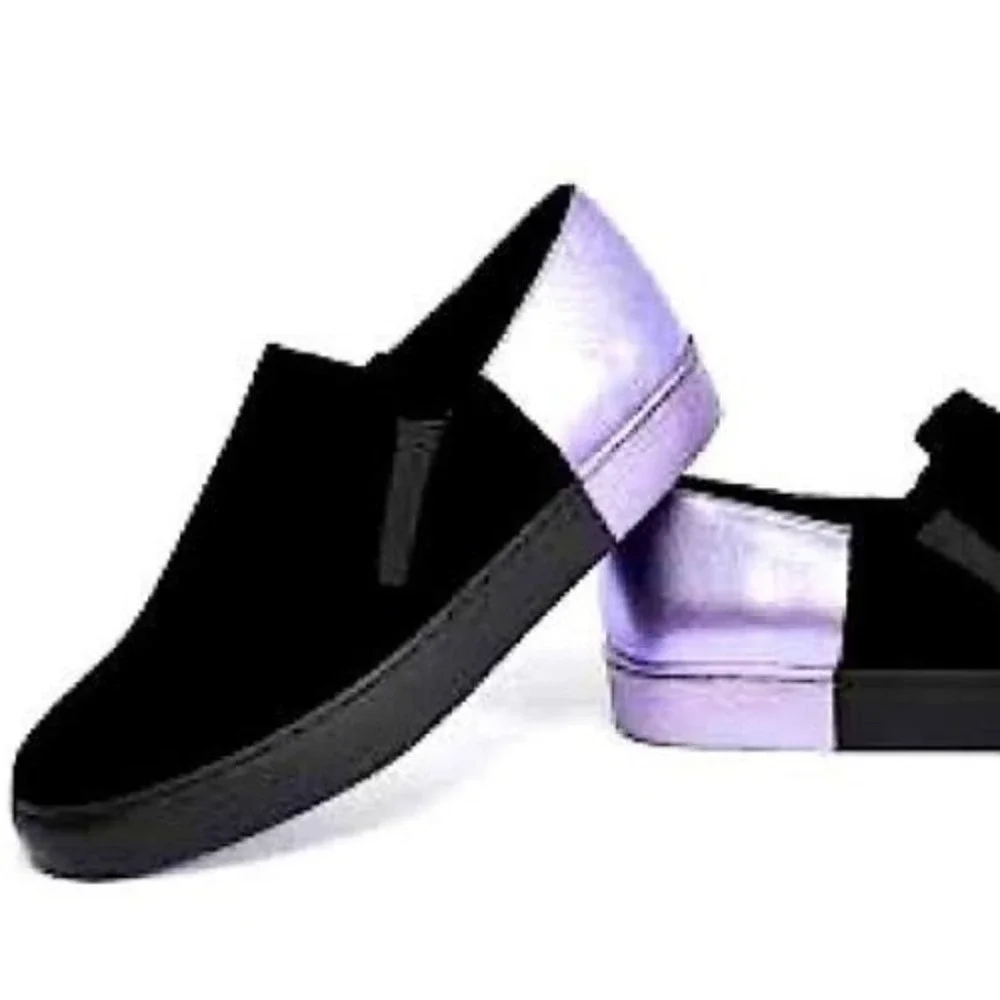 Free People Varsity Velvet Slip on Sneakers size 37/ US 6.5